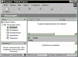 Окно программы MS Outlook Express